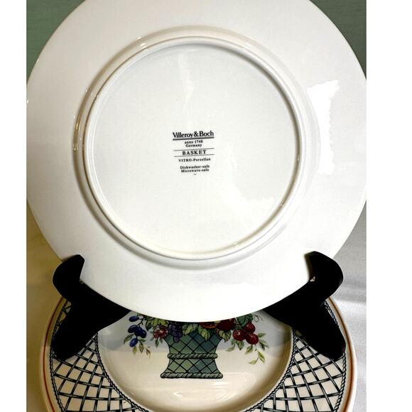 Villeroy & Boch 'Basket' Germany Vitro Porzellan 10.5" DInner Plates-Set of 5 - Picture 4 of 5